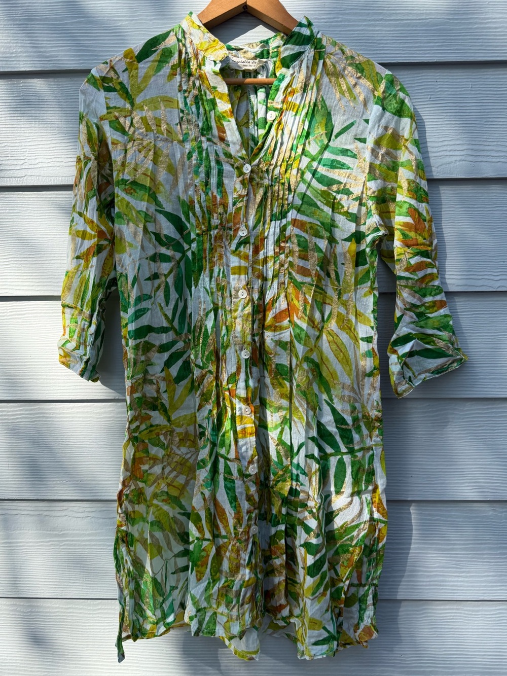 Bagatelle France Sunwear Tropical Print Small Tunic Shirt Dress!
